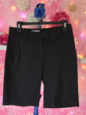 Lady Hagen Black Shorts with Light Blue Label